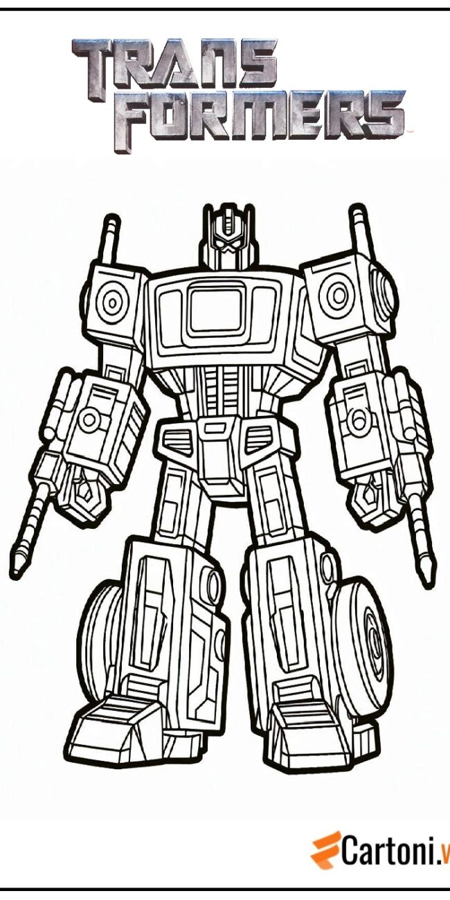 disegni transformers da stampare facili per bambini piccoli